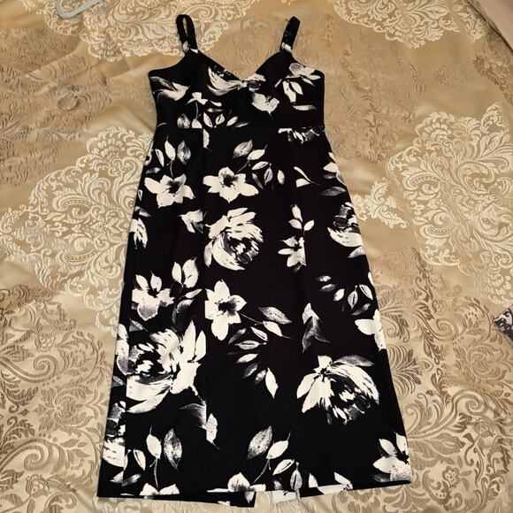 Ivanka Trump Womens Scuba Crepe Floral Square Hardware Strap Midi Sheath‎ Dress - Picture 5 of 12